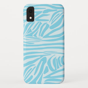 Bold Blue and White Zebra Print Case-Mate iPhone Case