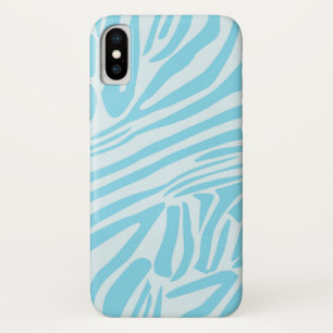 Bold Blue and White Zebra Print Case-Mate iPhone Case