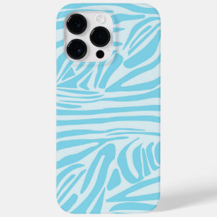 Bold Blue and White Zebra Print Case-Mate iPhone 14 Pro Max Case