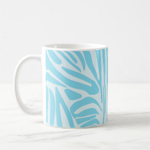 Bold Blue and White Zebra Print Coffee Mug