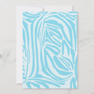 Bold Blue and White Zebra Print Holiday Card