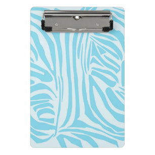 Bold Blue and White Zebra Print Mini Clipboard