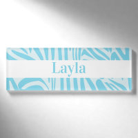 Bold Blue and White Zebra Print