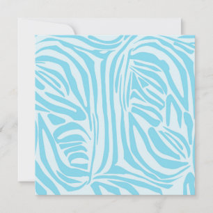 Bold Blue and White Zebra Print Save The Date