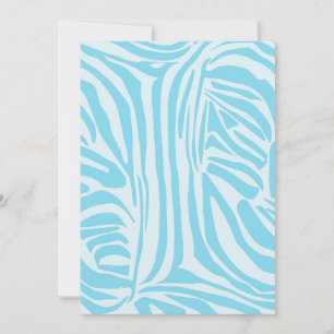 Bold Blue and White Zebra Print Thank You Card