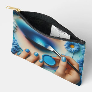 Bold Blue Eye Shadow  Accessory Pouch