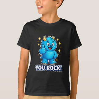 Bold Blue Monster You Rock Thumbs Up Superstar T-Shirt