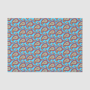 Bold Blue Paisley Tissue Paper