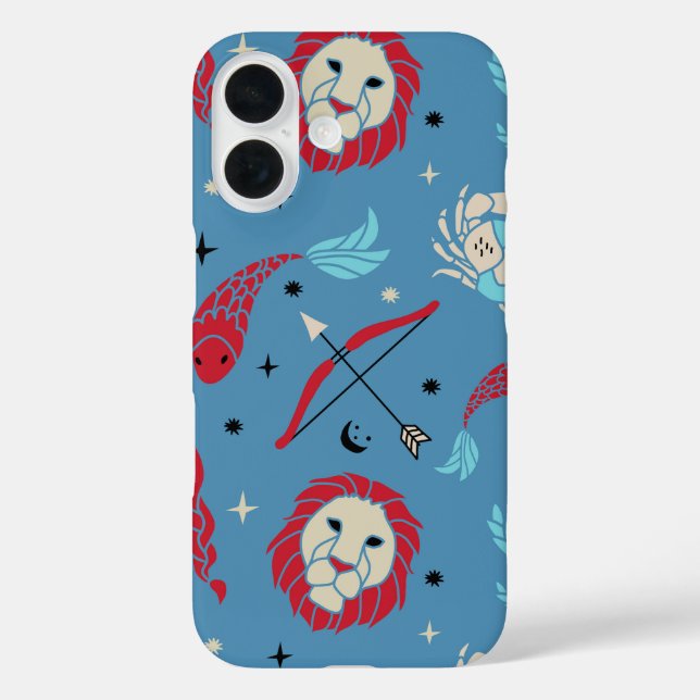 Bold Blue Zodiac Case-Mate iPhone Case (Back)