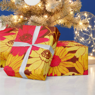 Bold Bohemian Floral Wrapping Paper