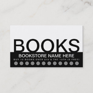 bold BOOKS customer loyalty card