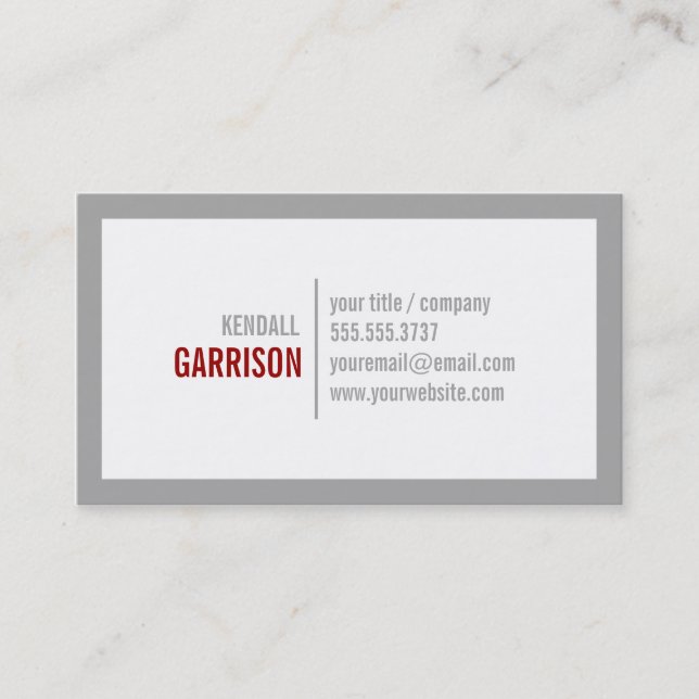 Bold Border Business Card (Front)