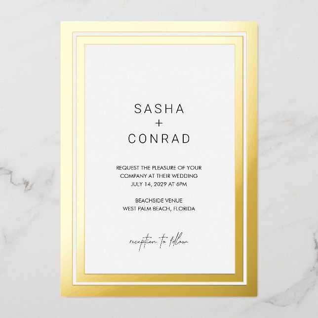Bold Border Modern Wedding (Front)