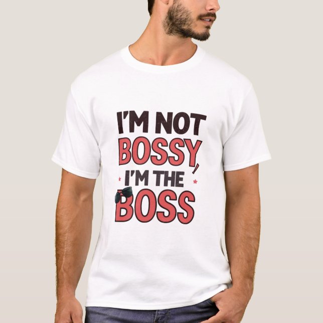 Bold Boss Lady Saying – Funny Work Giftful Tee (Front)