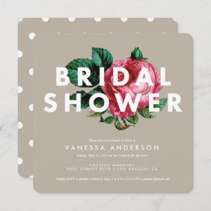 Bold Botanical Bridal Shower Invitation