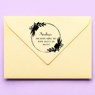Bold Botanical Personalised modern Self-inking Stamp