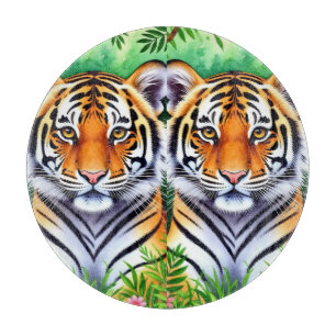 Bold Botanical Tiger cub Cutting Board