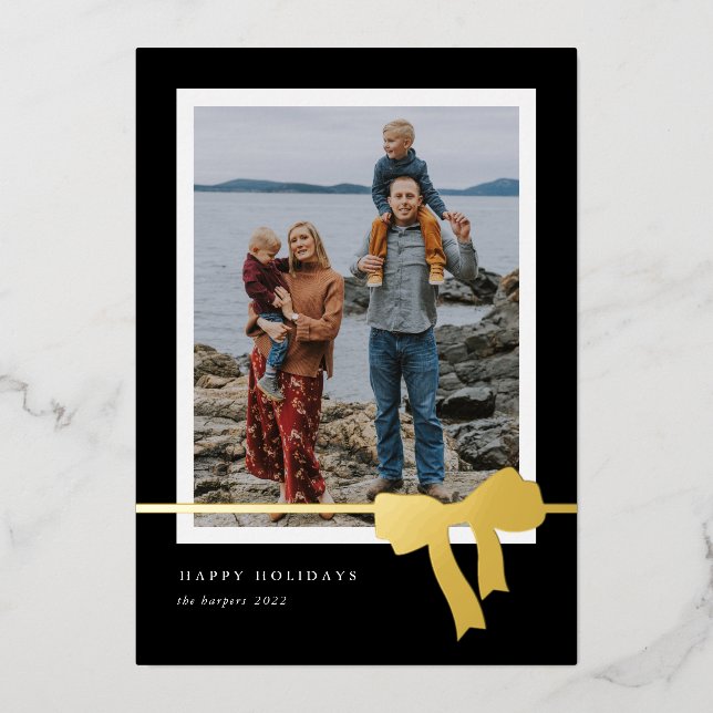 Bold Bow Simple Photo Gold (Front)
