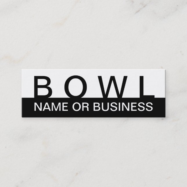 bold BOWL (colour customisable) Mini Business Card (Front)