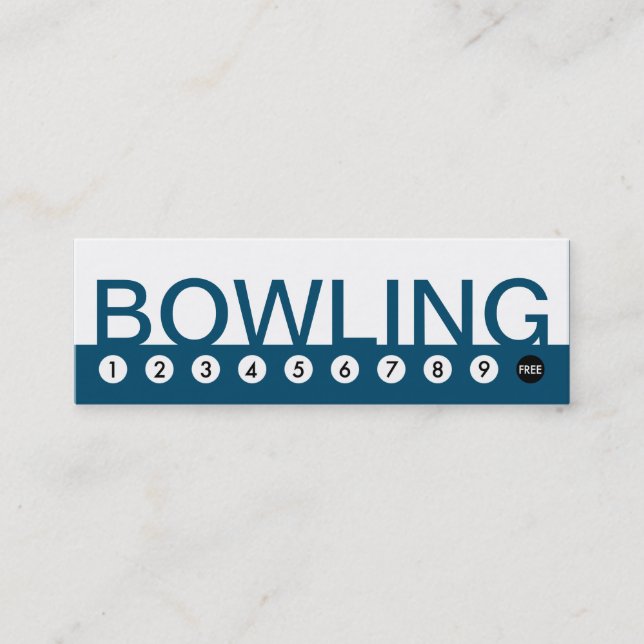 bold BOWLING customer loyalty Card (Front)