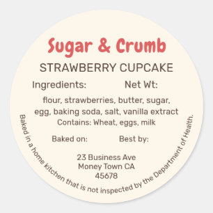 Bold Brand-Ready Bakery Ingredient Label