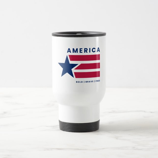 Bold Brave and Free Travel Mug (Center)
