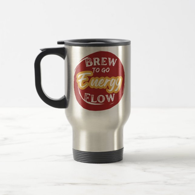Bold Brew To Go Energy Flow Coffee Stain Travel Mug (Left)