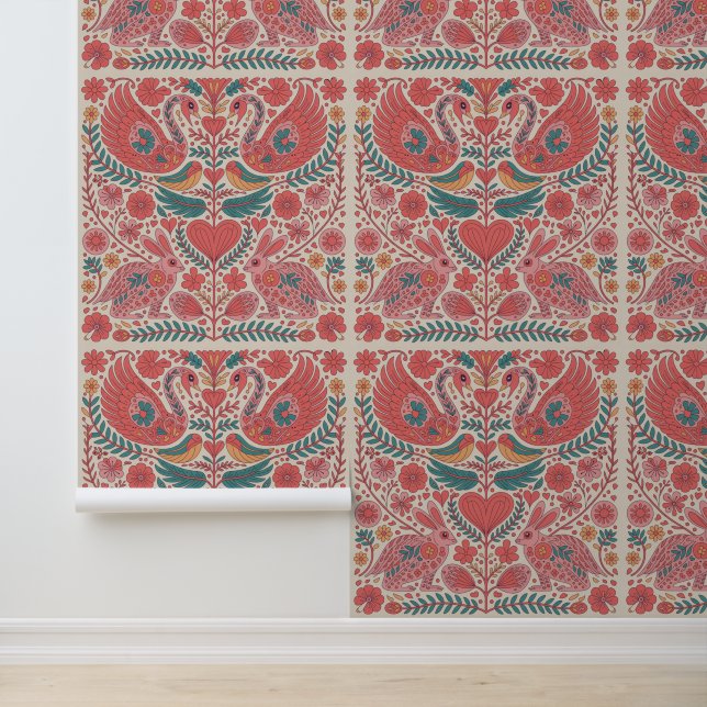 Bold Bright Animal Maximalist Wallpaper (Application)