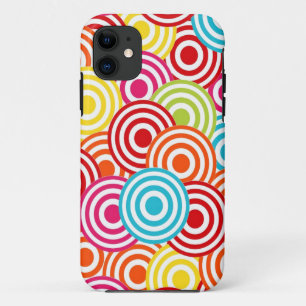 Bold Bright Colourful Concentric Circles Pattern Case-Mate iPhone Case