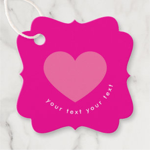 BOLD bright colourful MODERN pink christmas holida Favour Tags