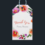 Bold Bright Floral Wreath Watercolor Bridal Shower Gift Tags<br><div class="desc">Customise however you want.Matching items available.</div>