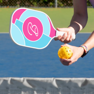 Bold Bright Fun Chic Abstract Circles Art Pattern Pickleball Paddle