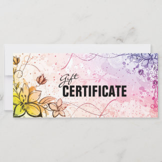 Bold Bright Fun Tropical Flowers Rainbow Gift Card