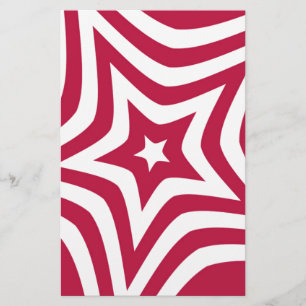 Bold & Bright Red & White Star in a Vector Pattern