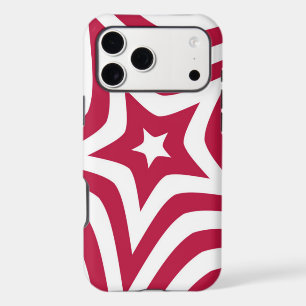 Bold & Bright Red & White Star in a Vector Pattern
