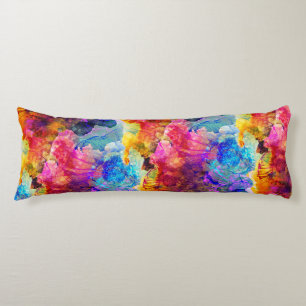 Bold & Bright Watercolor Floral Pattern Body Cushion