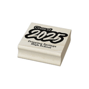 Bold Brush Class of 2025 Rubber Stamp