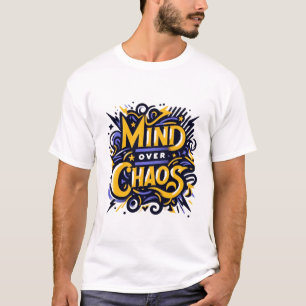 Bold Brush Lettering Tee with Chaotic Calm Energy