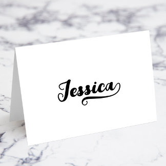 Bold Brush Script A Swash Name Place Cards