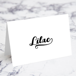 Bold Brush Script C Swash Name Place Cards