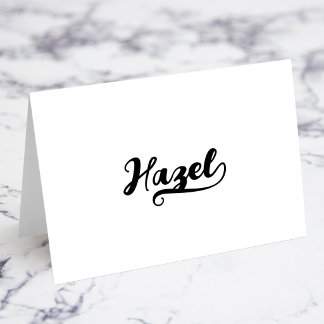 Bold Brush Script L Swash Name Place Cards