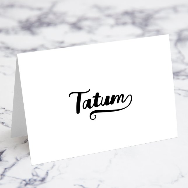 Bold Brush Script M Swash Name Place Cards (Bold Brush Script M Swash Name Place Cards)
