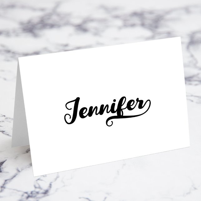 Bold Brush Script R Swash Name Place Cards (Bold Brush Script R Swash Name Place Cards)