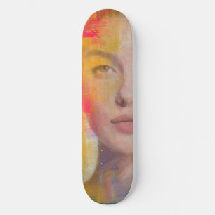 Bold Brushstroke Beauty Art Skateboard