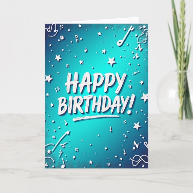 Bold Brushstroke Birthday Card (Front)