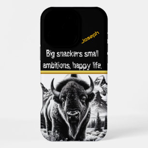 Bold Buffalo Against Mountain iPhone 16 Pro Max Case