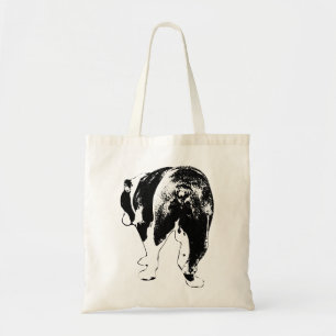 Bold Bulldog Back Pose in Ink Tote Bag