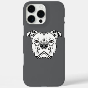 Bold Bulldog Face Illustration iPhone 16 Pro Max Case