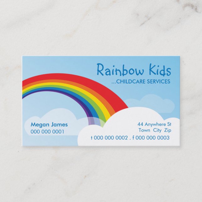 BOLD BUSINESS CARD :: fun rainbow 1L (Front)