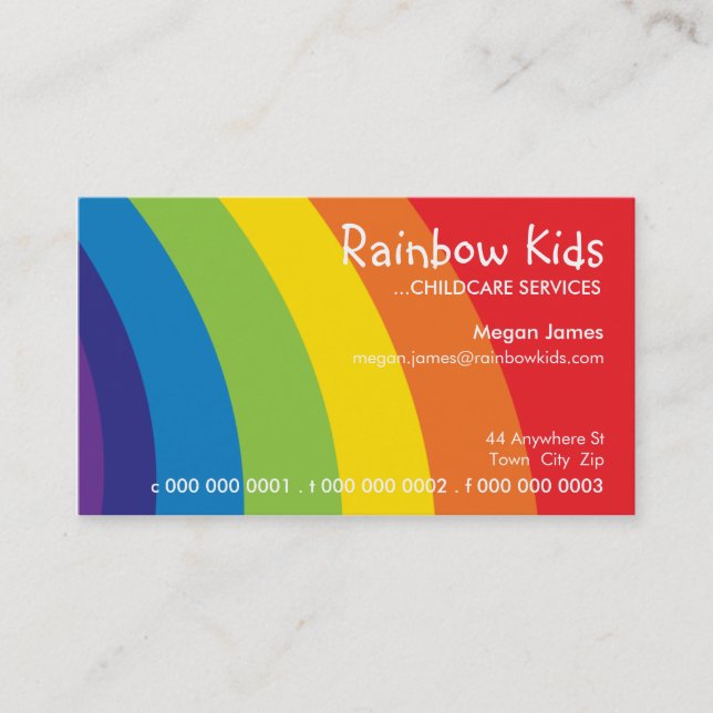 BOLD BUSINESS CARD :: fun rainbow 2L (Front)
